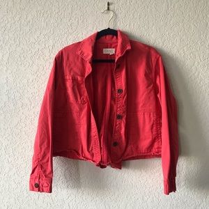 Anthropologie Coral Chino Jacket